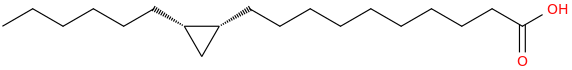 Cyclopropanedecanoic acid, 2 hexyl , (1r,2s) 